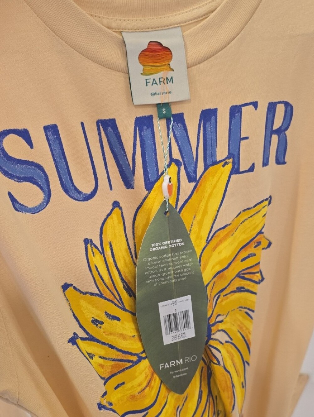 FARM Rio Cream Graphic Fringe Maxi Dress with Yellow Floral Print - Picture 2 of 3